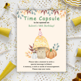 Herfst schattige paddenstoel Time Capsule 1st Birt Poster