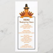 Herfst Schattigee boerderij Turkije Thanksgiving D Menu (Voorkant)