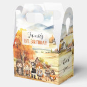 Herfst Schattigee bosdieren Verjaardag kleine geve Bedankdoosjes (Geopend)