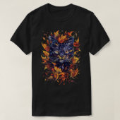Herfst Schattigee Cat Herfst Breeze T-shirt (Design voorkant)