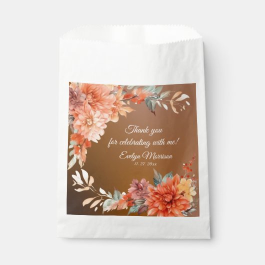 Herfst Schattigee Gnome Fall Bladeren Verjaardag Bedankzakje (Voorkant)