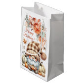 Herfst Schattigee Gnome Fall Bladeren Verjaardag Klein Cadeauzakje (Achterkant Gekanteld)