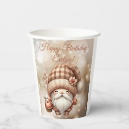 Herfst Schattigee Gnome Fall Bladeren Verjaardag Papieren Bekers