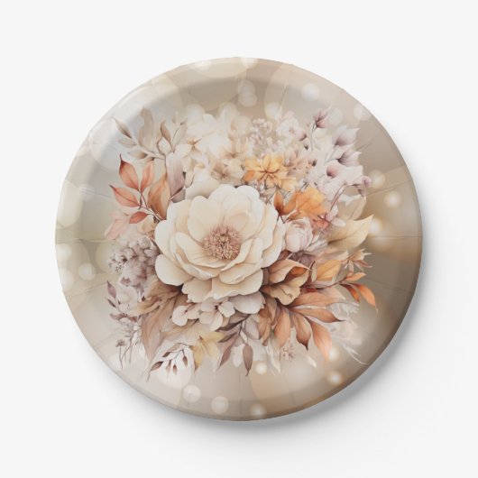 Herfst Schattigee Gnome Fall Bladeren Verjaardag Papieren Bordje (Voorkant)