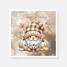 Herfst Schattigee Gnome Fall Bladeren Verjaardag