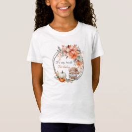 Herfst Schattigee Gnome Fall Bladeren Verjaardag T-shirt
