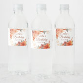 Herfst Schattigee Gnome Fall Bladeren Verjaardag Waterfles Etiket (Flessen)