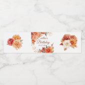 Herfst Schattigee Gnome Fall Bladeren Verjaardag Waterfles Etiket (Enkel label)