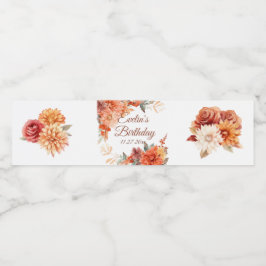 Herfst Schattigee Gnome Fall Bladeren Verjaardag Waterfles Etiket