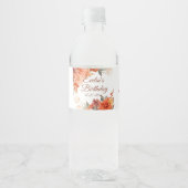 Herfst Schattigee Gnome Fall Bladeren Verjaardag Waterfles Etiket (Voorkant)