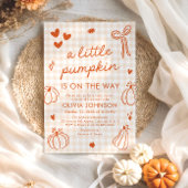 Herfst Schattigee hand getekend een beetje pompoen Kaart