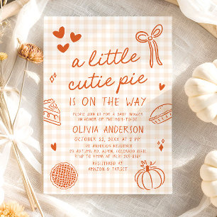 Herfst Schattigee Hand getrokken Little Cutie Pie  Kaart