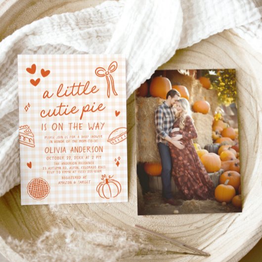 Herfst Schattigee Hand getrokken Little Cutie Pie  Kaart