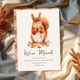 Herfst Schattigee herfsteekhoorn | Nieuw thuisadre Aankondiging