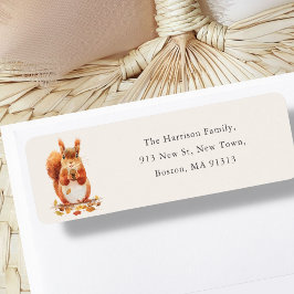 Herfst Schattigee herfsteekhoorn | Nieuw thuisadre Etiket