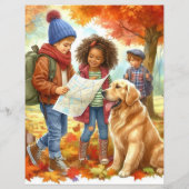 Herfst Schatzoektocht Voor Kinderen  Flyer (Achterkant)