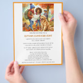 Herfst Schatzoektocht Voor Kinderen  Flyer (Hand)