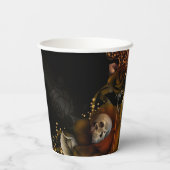 Herfst schedel gotische elegantie bruiloft papieren bekers (Achterkant)