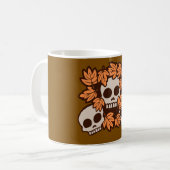 Herfst schedels met krans van herfstbladeren Seizo Koffiemok (Voorkant links)