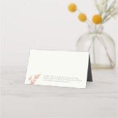 Herfst schetsgras en herfstbruiloft voor bessen plaatskaartje (Achterkant)