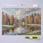 Herfst schilderij afdrukken tissuepapier (Craft)