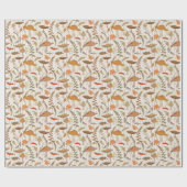 Herfst schimmels en bladeren - naadloos patroon. cadeaupapier (Vlak)