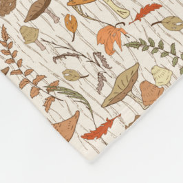 Herfst schimmels en bladeren - naadloos patroon. fleece deken