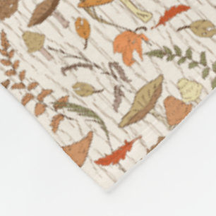 Herfst schimmels en bladeren - naadloos patroon. fleece deken