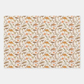 Herfst schimmels en bladeren - naadloos patroon. inpakpapier vel (Voorkant 3)