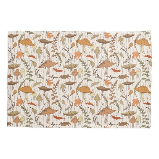 Herfst schimmels en bladeren - naadloos patroon. kussensloop (Achterkant)