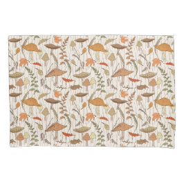 Herfst schimmels en bladeren - naadloos patroon. kussensloop