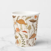 Herfst schimmels en bladeren - naadloos patroon. papieren bekers (Achterkant)