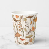 Herfst schimmels en bladeren - naadloos patroon. papieren bekers (Rechts)