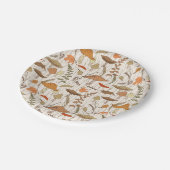 Herfst schimmels en bladeren - naadloos patroon. papieren bordje (Gekanteld)