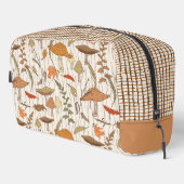 Herfst schimmels en bladeren - naadloos patroon. toilettasje (Rechterhoek)