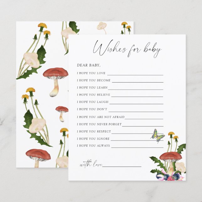 herfst schimmels - Feestspel | Wensen voor baby sp (Voorkant / Achterkant)