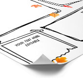 Herfst school nieuwsbrief bewerkbare sjabloon poster (Hoek)