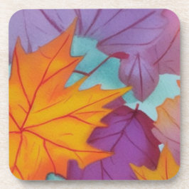 Herfst schoonheid in bladeren van heldere kleuren. bier onderzetter