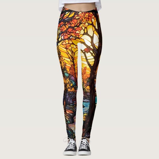 Herfst schoonheid Leggings (Voorkant)