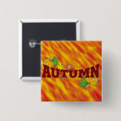 Herfst schoonheid - vierkante button 5,1 cm (Voorkant /achterkant)