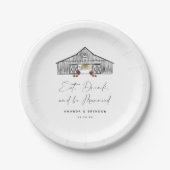 Herfst Schuur Bruiloft Quote Papieren Bordje (Voorkant)