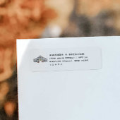 Herfst Schuur met Pumpkins Retouradres Label