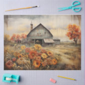 Herfst Schuur Scène Tissuepapier (Craft)