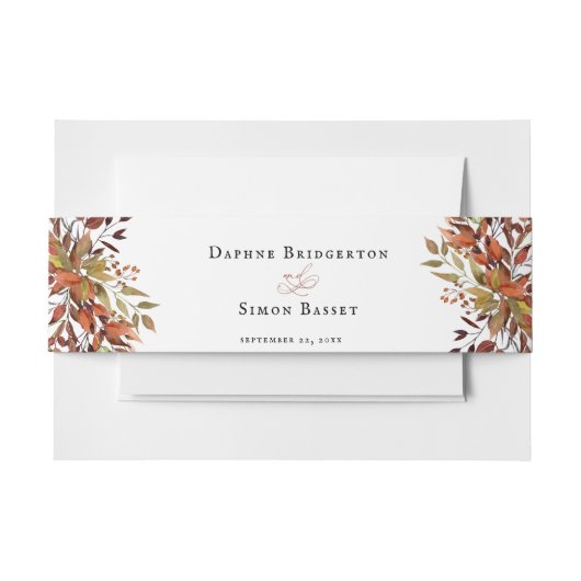 HERFST Script bruiloft Uitnodigingen Wikkel (Voorkant Voorbeeld)