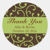 Herfst Scrolls bruiloft Stickers (Voorkant)