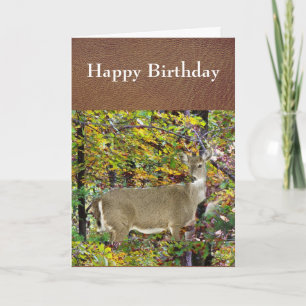 Herfst Season Deer Happy Birthday Greeting Kaart