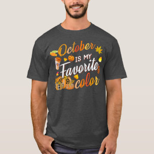 Herfst Season Funny Quote Pumpkin Autumn vertrekt T-shirt