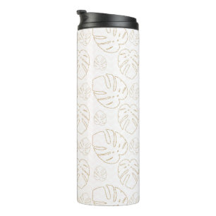 Herfst Season Gold Leaf Pattern Thermal Tumbler Thermosbeker