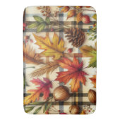 Herfst Season Leaves vernieuwd Plaid Badmat (Voorkant Verticaal)
