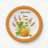 Herfst Season Pumpkin Party Papieren Bordje (Voorkant)